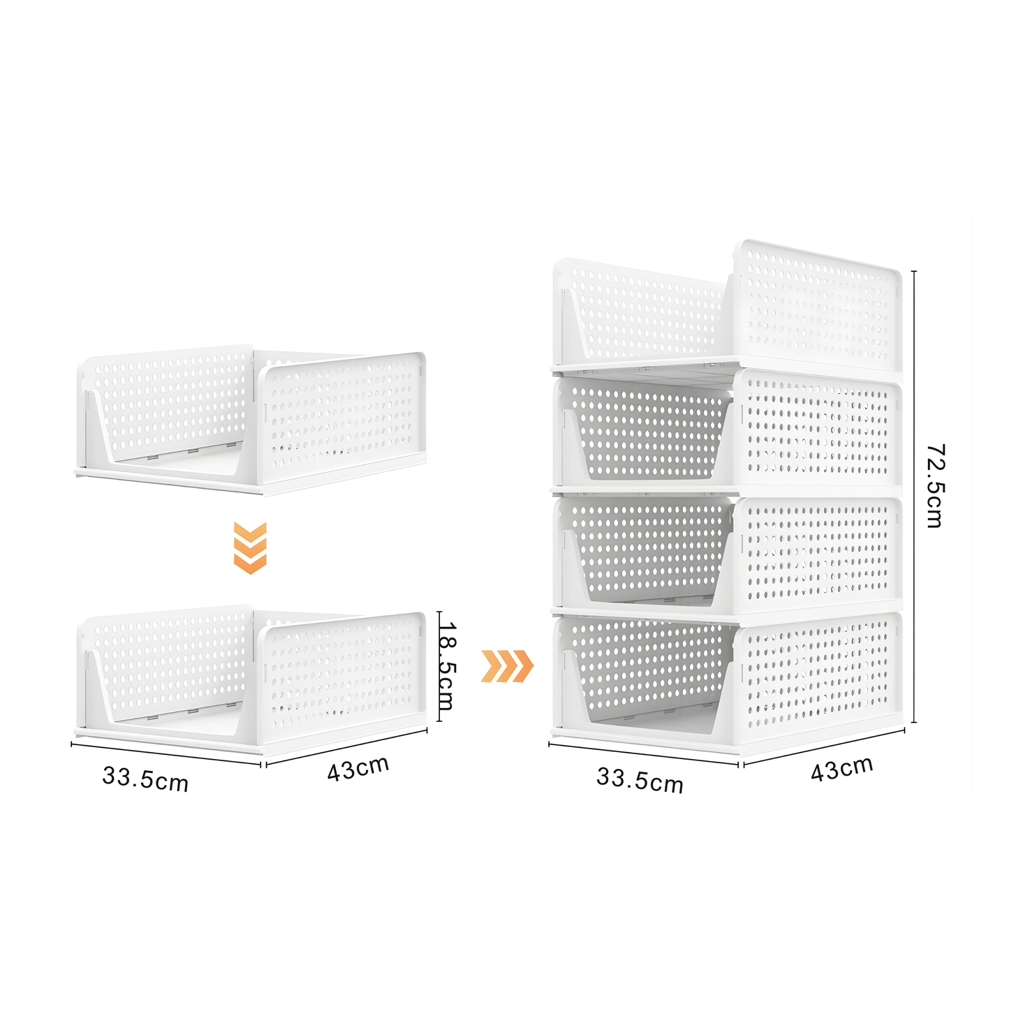 Kleiderschrank-Organizer (4er-Set) – Endlich Ordnung, flexibel & platzsparend