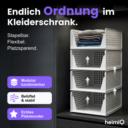 Kleiderschrank-Organizer (4er-Set) – Endlich Ordnung, flexibel & platzsparend