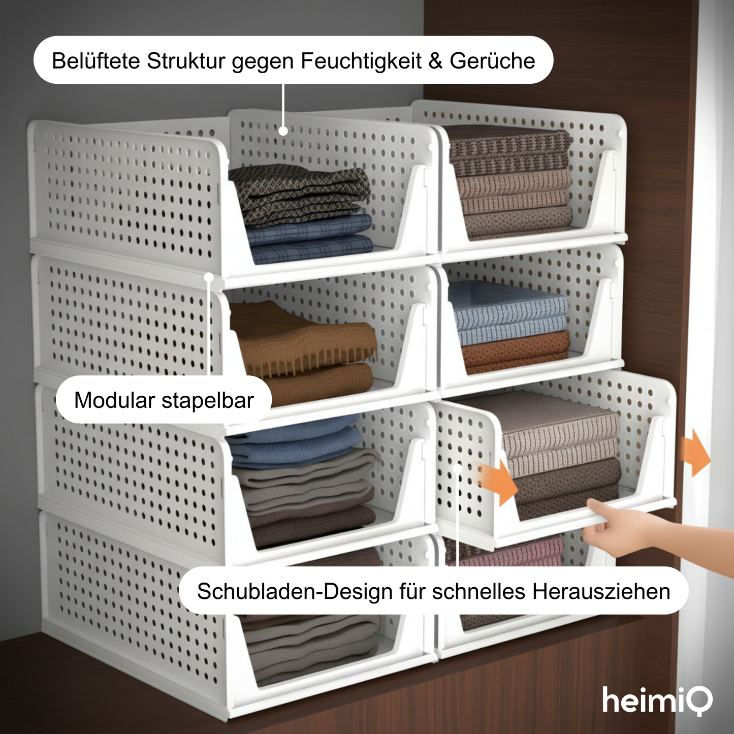 Kleiderschrank-Organizer (4er-Set) – Endlich Ordnung, flexibel & platzsparend