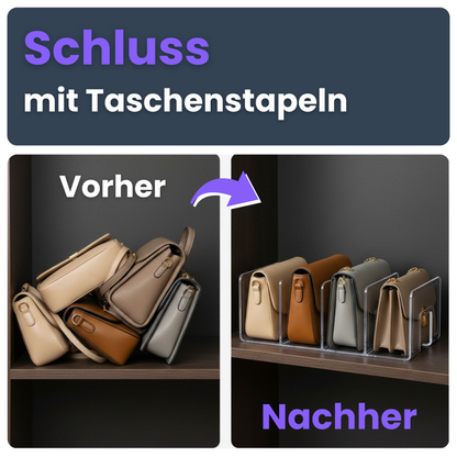 Handtaschen-Organizer mit 4 Fächern – Aufrecht, sichtbar & perfekt sortiert