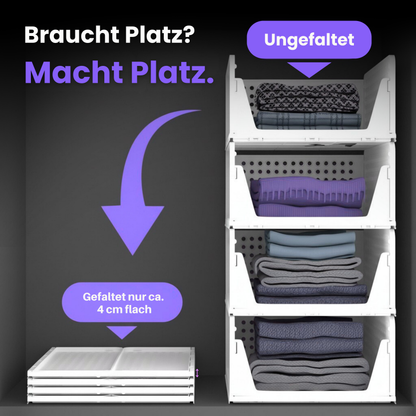 Kleiderschrank-Organizer (4er-Set) – Endlich Ordnung, flexibel & platzsparend