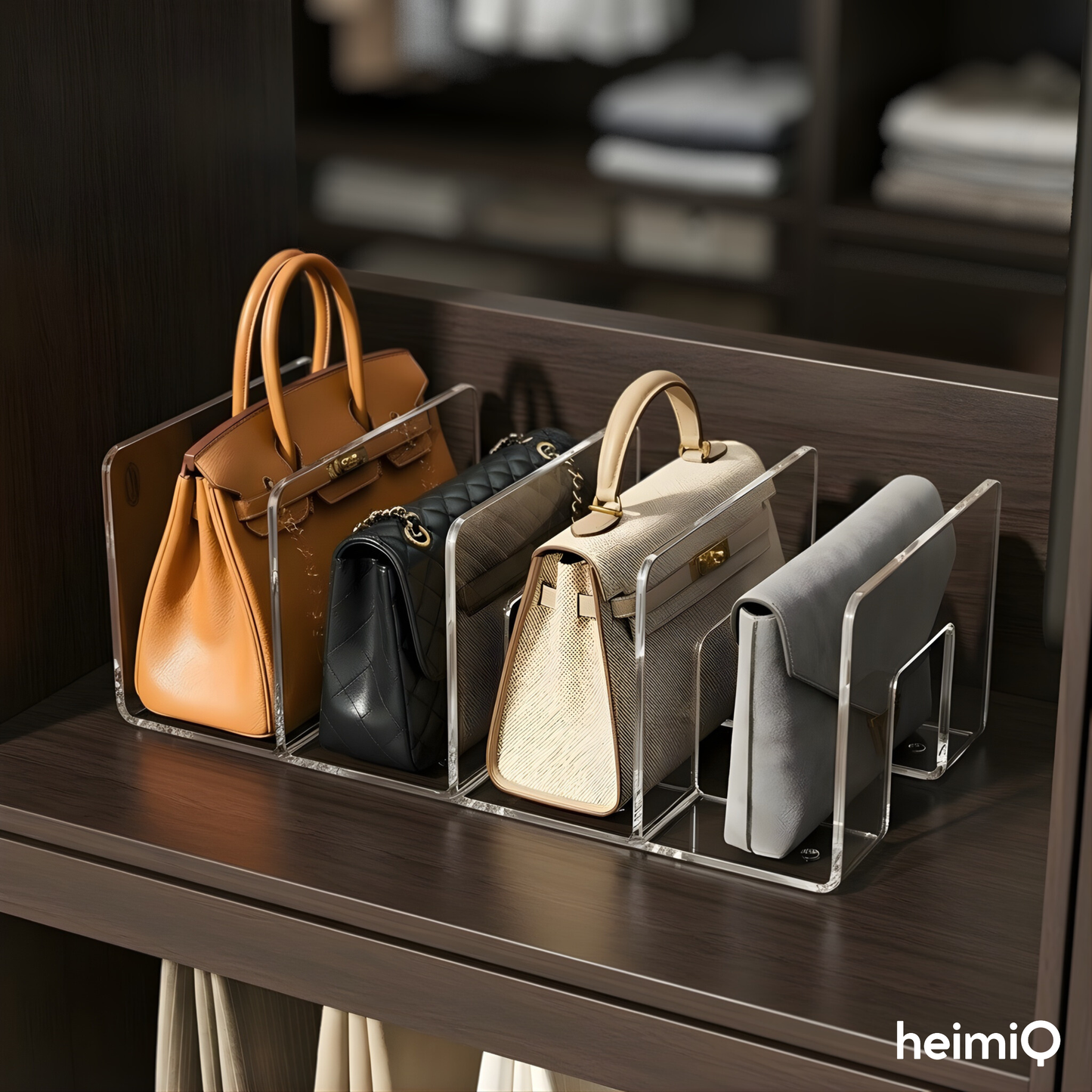 Handtaschen-Organizer mit 4 Fächern – Aufrecht, sichtbar & perfekt sortiert