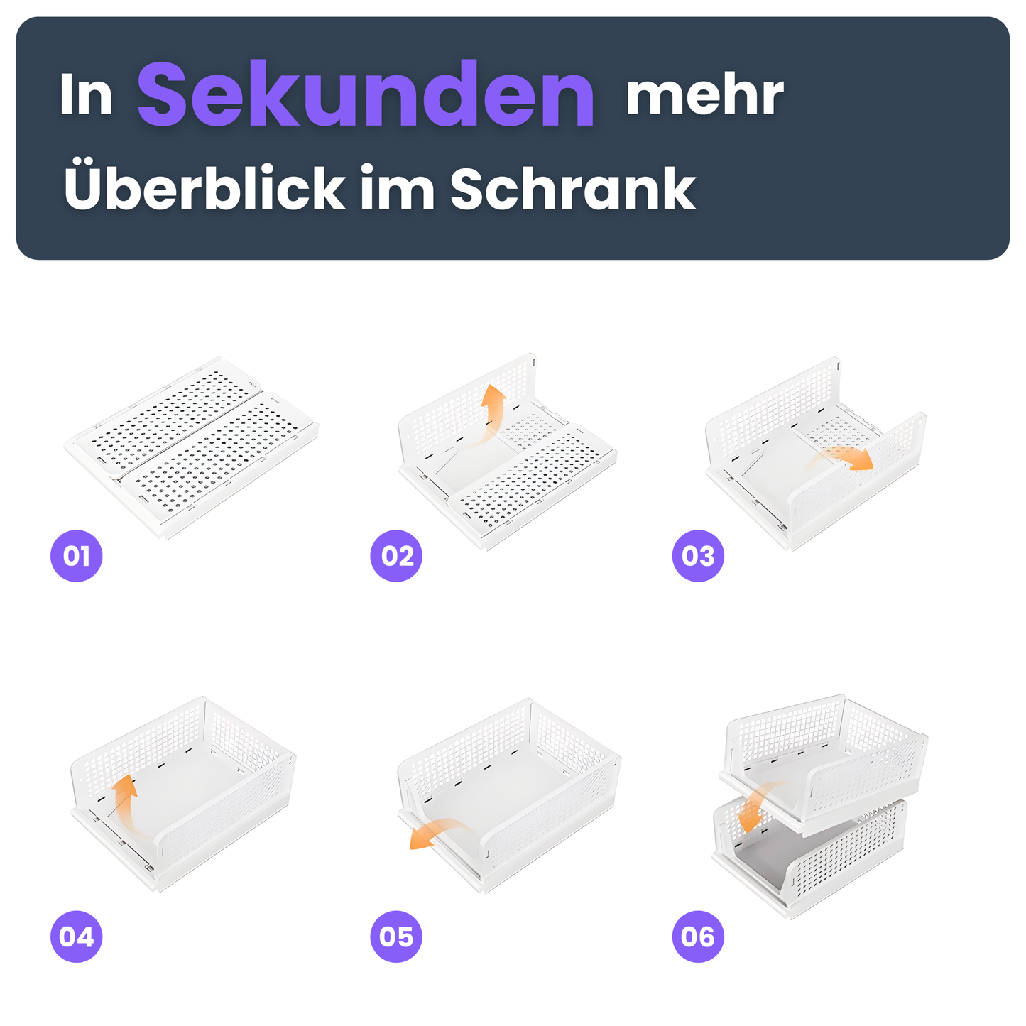 Kleiderschrank-Organizer (4er-Set) – Endlich Ordnung, flexibel & platzsparend