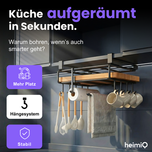 Küchen-Hängeorganizer mit Haken – Mehr Platz ohne Bohren