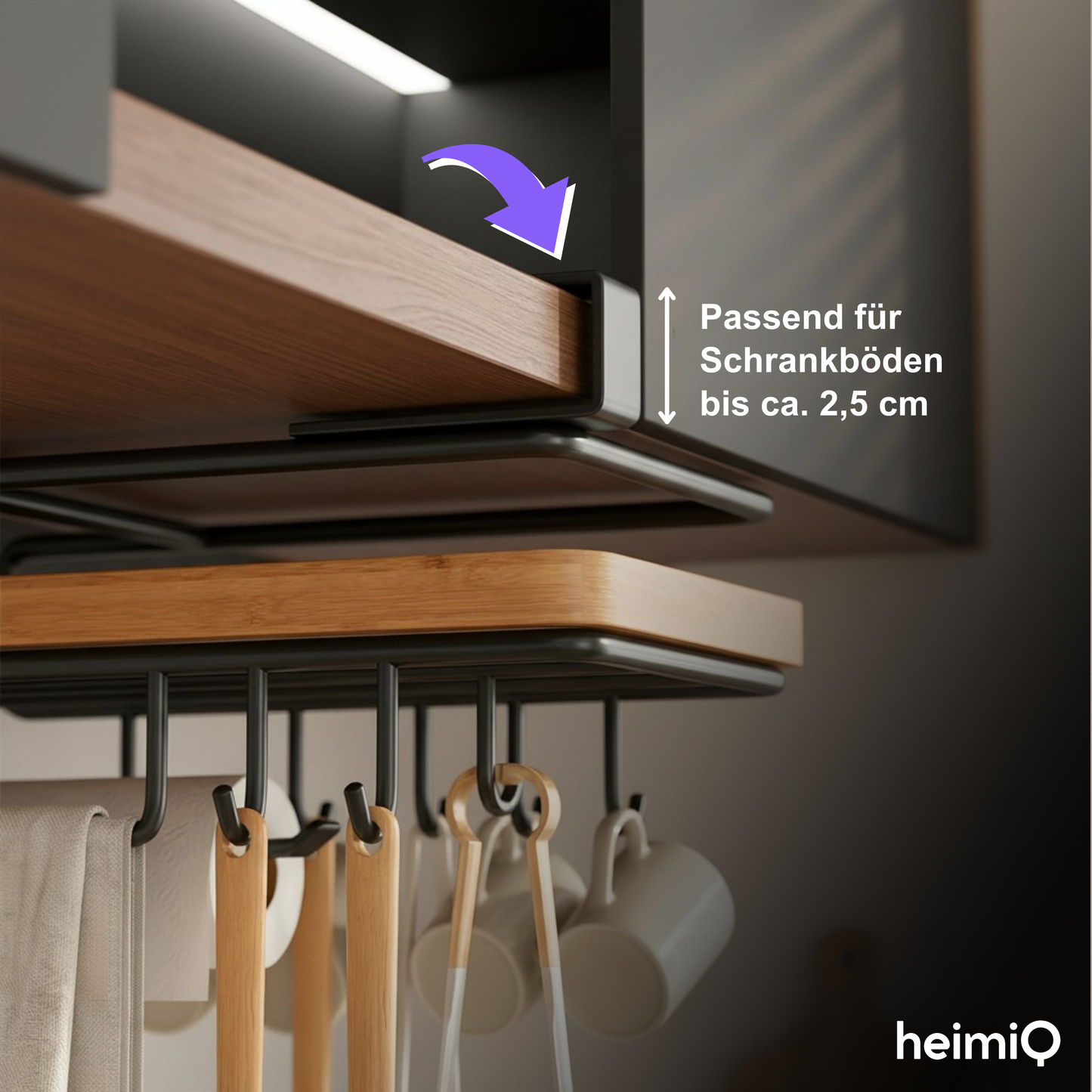 Küchen-Hängeorganizer mit Haken – Mehr Platz ohne Bohren