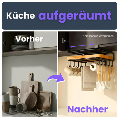 Küchen-Hängeorganizer mit Haken – Mehr Platz ohne Bohren